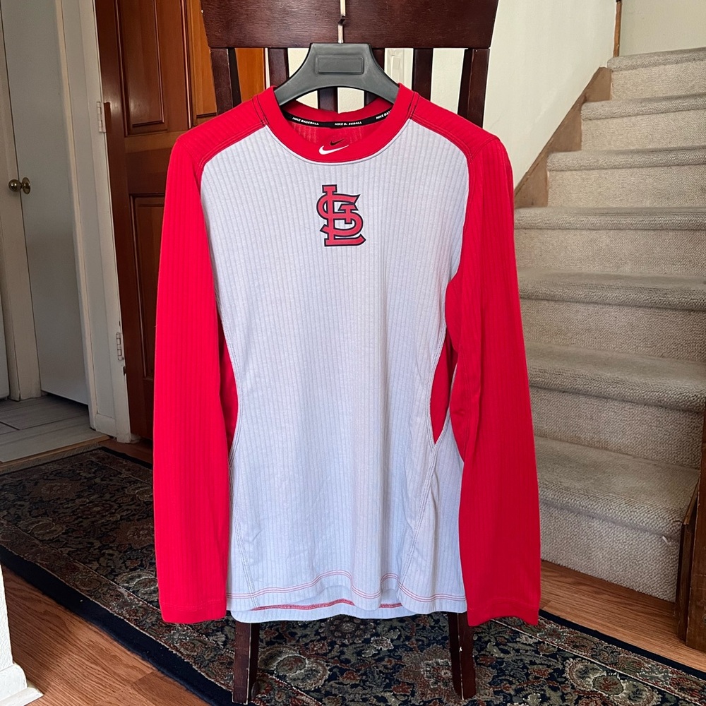 St. louis Cardinals Nike Dri-FIT Red and White Long Sleeve Shirt